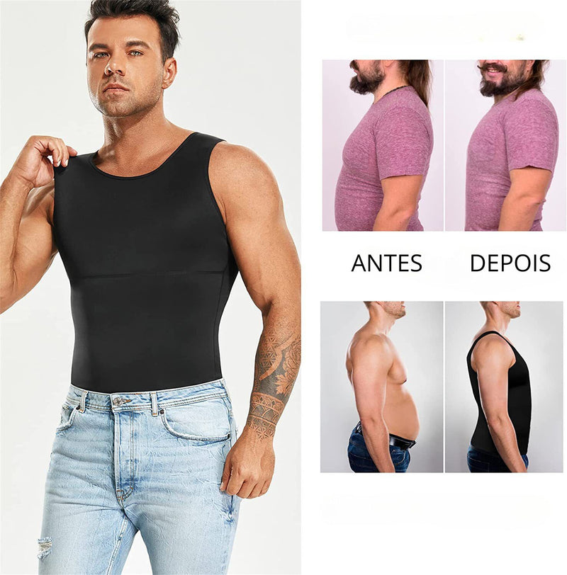 Camisa modeladora masculina fitness