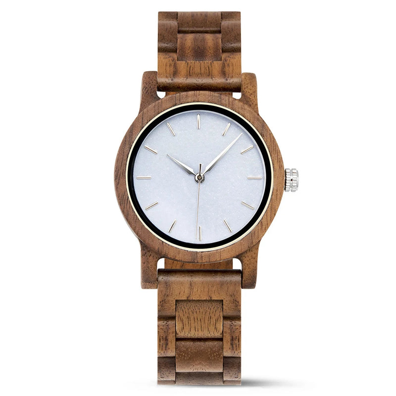 EletroTech Real Wood - Relógio feminino em madeira ecológica