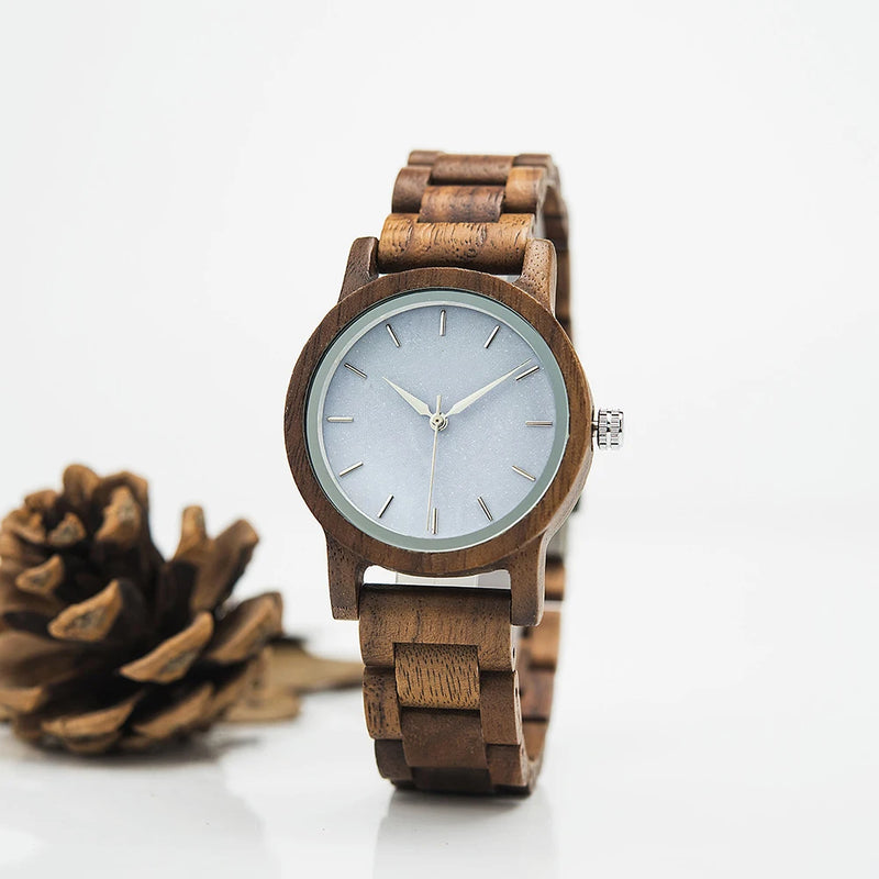 EletroTech Real Wood - Relógio feminino em madeira ecológica